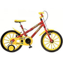 Bicicleta Infantil Aro 16 Colli Hot Freio V-Brake em Aço Carbono - Amarelo/Vermelho