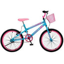 Bicicleta Infantil Aro 20 Colli July Freio V-Brake 1 Marcha Cestinha - Azul Champagne
