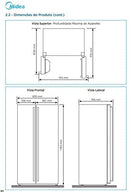Refrigerador/Geladeira Midea Side by Side 528L
