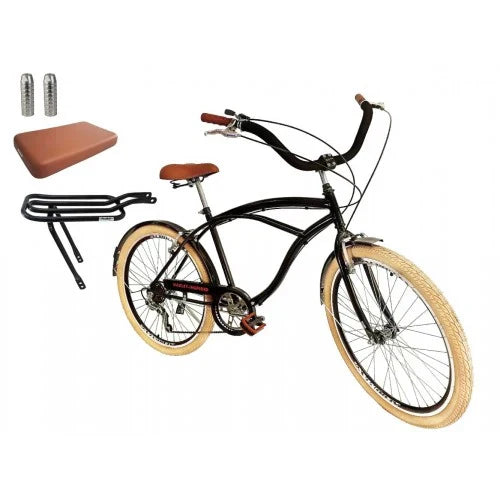 Bicicleta caiçara aro 26 com 6 marchas assento pedaleiras