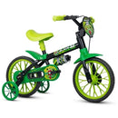 Bicicleta Infantil Aro 12 Nathor Cairu Black 12 com Rodinhas Laterais