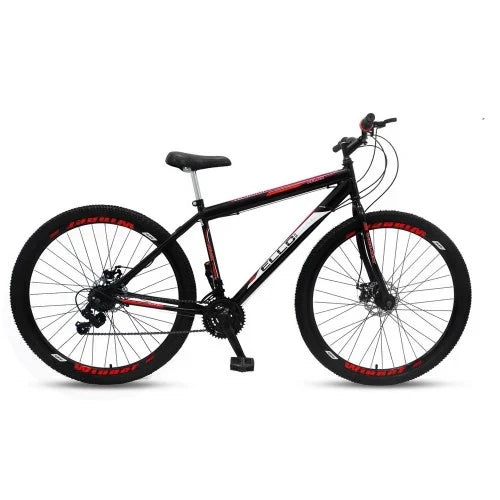 Bicicleta Aro 29 Freio a Disco 21 Marchas Preto e Vermelho