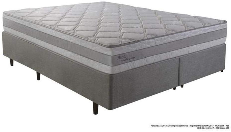 Cama Box King Herval Alba, Molas Ensacadas, 193 cm