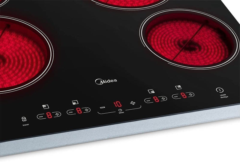 Cooktop Vitrocerâmico 4 Bocas Midea