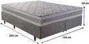 Cama Box King Herval Alba, Molas Ensacadas, 193 cm