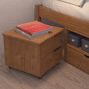 Cama Queen Multifuncional Madeira Maciça 6 Gavetas Charme Inter Link Amendoa