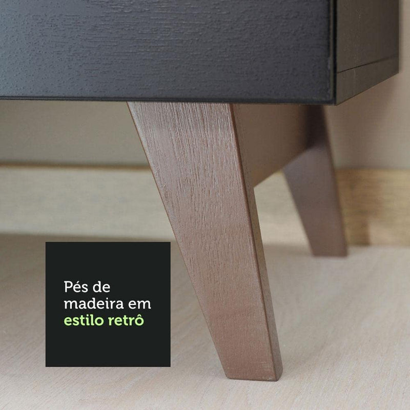 Cozinha Completa Madesa Reims 260007 com Armário e Balcão - Preto