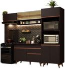 Cozinha Completa Madesa Reims 260007 com Armário e Balcão - Preto