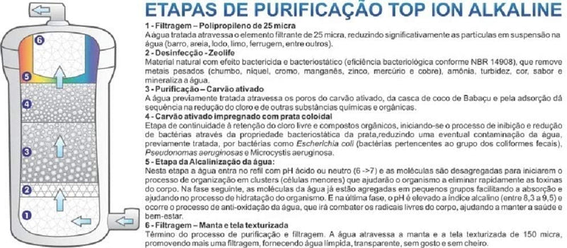 Purificador Agua Ozonizada Alcalina Ionizada Top Life - 127V (Prata)