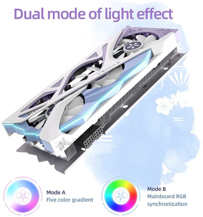 Placa de vídeo,Placa gráfica para jogos RX6800XT-16G D6 com memória 16G / 256bit / GDDR6 Modo de efeito de luz dupla DP + HD + portas de saída tipo C