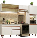 Cozinha Completa Madesa Reims Xa250003 com Armário e Balcão - Branco