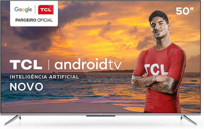 Smart TV LED 65” TCL P715 4K Android UHD HDR com Wi-Fi, Borda Ultrafina e Google Assistant