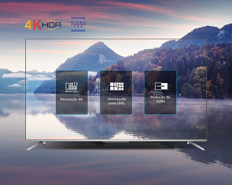 Smart TV LED 65” TCL P715 4K Android UHD HDR com Wi-Fi, Borda Ultrafina e Google Assistant