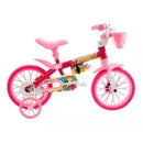 Bicicleta Infantil Aro 12 Cairu Flower Lilly Freio Tambor 1 Marcha Cestinha