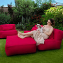 Lounge com 4 Puffs Modulares