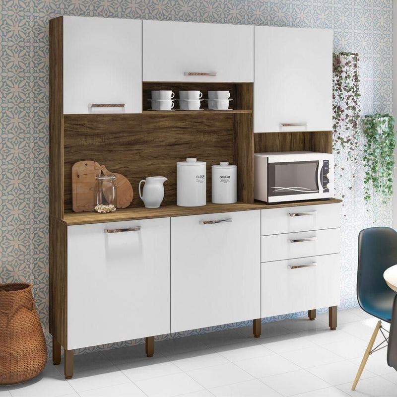 Armário de Cozinha Completa Ferrara Savana / Off White