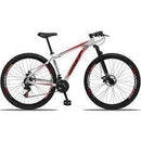 Bicicleta Aro 29 DROPP Aluminum 21 Marchas Freio a Disco Branco e Vermelho 21