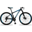 Bicicleta Aro 29 DROPP Aluminum 21 Marchas Freio a Disco Preto e Azul 21