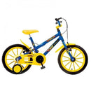 Bicicleta Infantil Aro 16 Colli Hot Freio V-Brake em Aço Carbono - Azul/Amarelo
