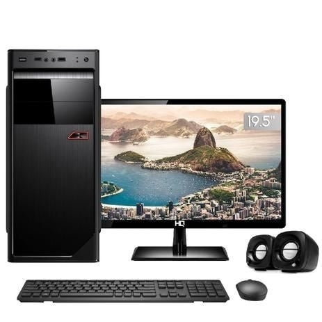 Computador Completo PC CPU Monitor 19.5" HDMI Intel Core i3 6GB HD 500GB com teclado e mouse Desktop Wifi CorPC