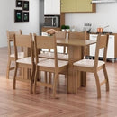 Conjunto Sala de Jantar Mesa com 6 Cadeiras Milano Poliman Carvalho/Savana