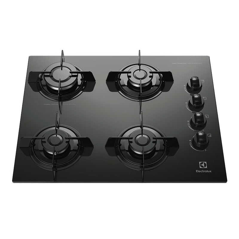 Cooktop à Gás Electrolux KE4GP 4 Bocas e Mesa em Vidro Temperado - Bivolt