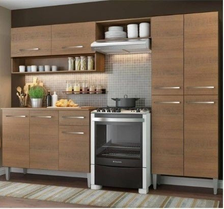 Cozinha Compacta Madesa Emilly Pop Com Armário E Balcão