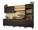 Cozinha Completa Madesa Reims 310001 Com Armário E Balcão Preto/Rustic