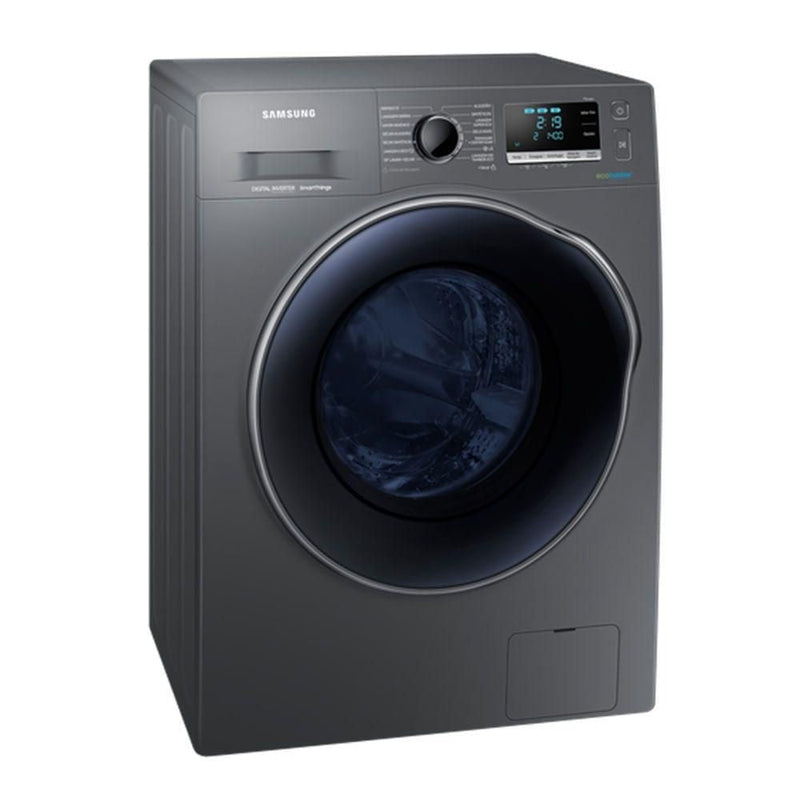 Samsung A Lava e Seca Samsung WD11J64E4AX tem capacidade para lavar 11 kg de roupas e secar até 7 kg. É ideal para lavar e secar com mais conforto e facilidade. Ela vem na cor branca e a sua porta é Crystal Blue. Possui sensor de carga e dispõe de 12 prog