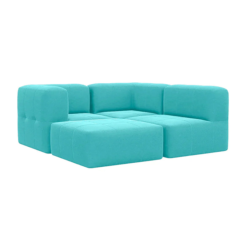 Lounge com 4 Puffs Modulares
