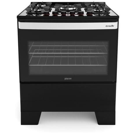 Fogão 5 bocas Piacere Vetro Preto Fosco - Mueller