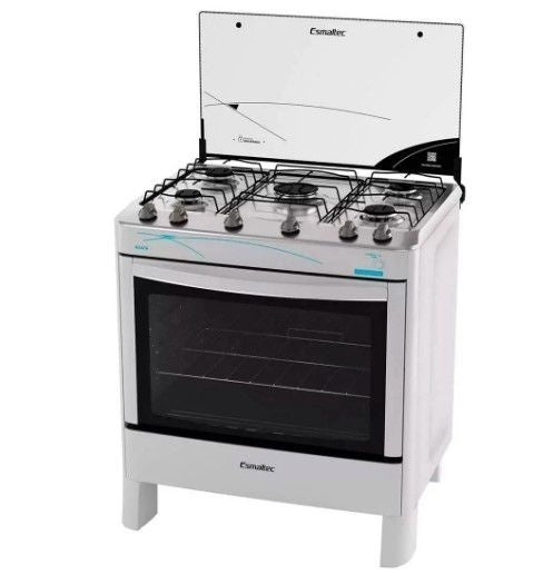 Fogão Piso Esmaltec Ágata 5062 5 Bocas Branco Bivolt