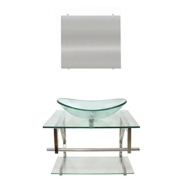 Gabinete de Vidro 70cm para Banheiro Irlanda Incolor