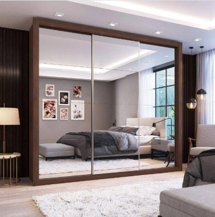 Guarda Roupa Casal Com Espelho 3 Portas Flórida Siena Móveis Malbec