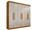 Guarda-Roupa Casal Malibu 6 Pt Imbuia E Off White