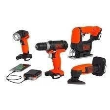 Kit de Ferramentas Black + Decker Go Pack, 4 em 1 - BDCK502C1-B3 (