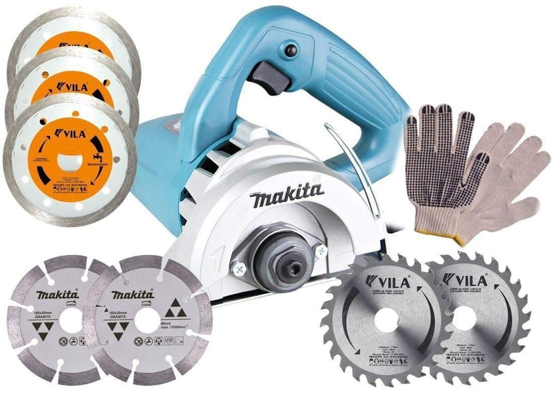 Serra Mármore 4.3/8 4100nh3z Makita + Brinde 7 Discos + Luva