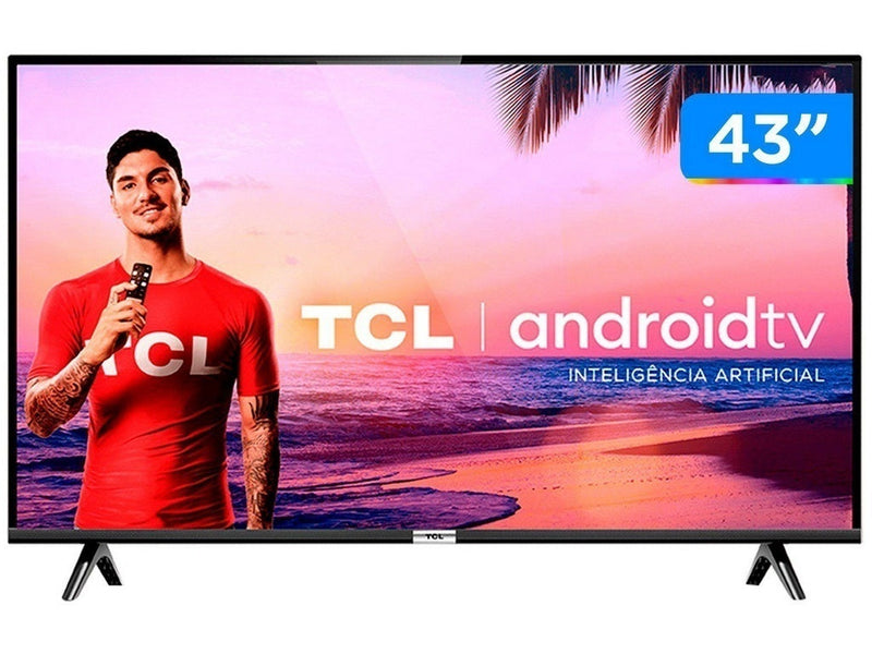 Smart Tv Android Led 43" Tcl 43s6500 Bluetooth, Controle Remoto Com Comando De Voz E Google Assistant